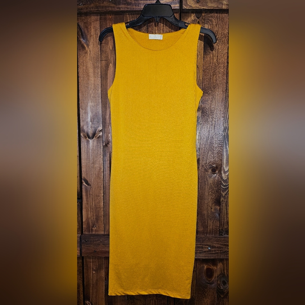 Love Nation Mustard Midi Dress